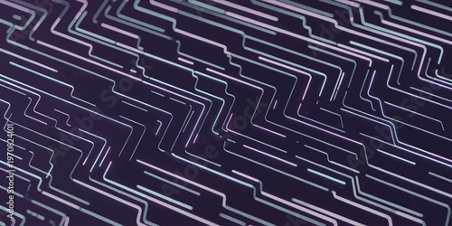 Futuristic Digital Rain Lines on Dark Indigo