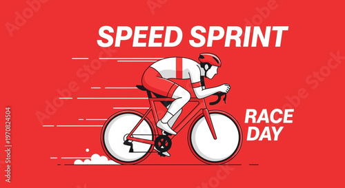 Speed Sprint Bicycle Race Day Action Athlete Pursuit