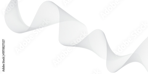 Abstract gradient wave Futuristic gray white abstract background. geometric flowing web smoke sound music digital blend curve line texture backgound.