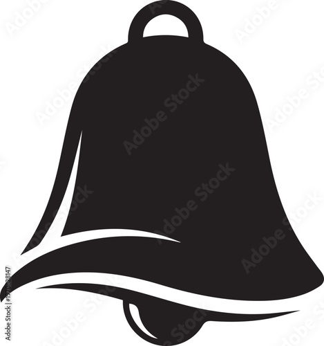 Bell Icon, Black Bell Symbol, Notification Bell, Simple Bell Vector