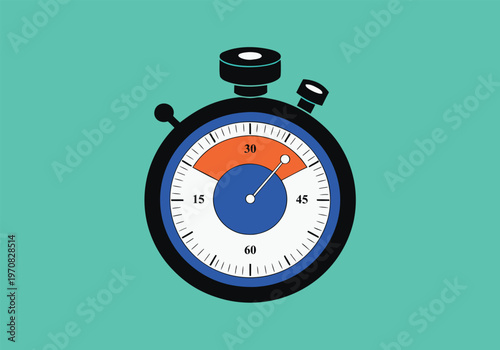 Modern Analog Clock Interface Displaying Time with Clean Circular Design and Minimal Layout. Contemporary Timekeeping Concept for Apps, Dashboards and Digital Interfaces.