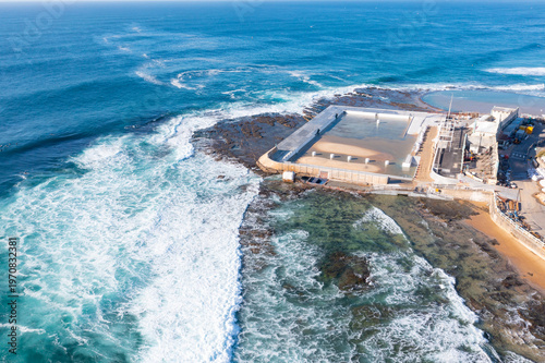 Newcastle Ocean Baths - Aerial view of cowrie hole and ocean baths