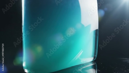 Wallpaper Mural Graphic Resources Teal and cyan vertical glass gradient with smooth transitions on black. Elegant abstract motion for video editing, social media, or modern product displays. Works beautifully in Torontodigital.ca