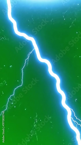 Wallpaper Mural Graphic Resources Lightning power overlay on green screen, Electric lightning, Animated bolt strikes, storm, blue light force effect, flash Thunderbolt isolated screen background scene 3 with Torontodigital.ca