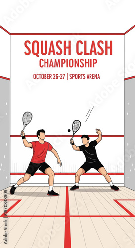 Squash Tournament: Intense Rally and Championship Showdown in Sports Arena