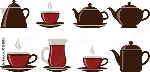 tea time illustration set