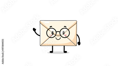 Cartoon Envelope Character.