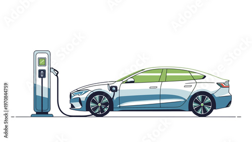 Electric Car Charging Station.
