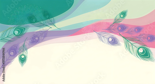 Abstract geometric artwork with fluid and dynamic shapes