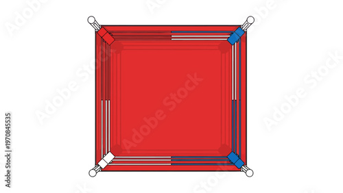 Red Pool Table Frame.
