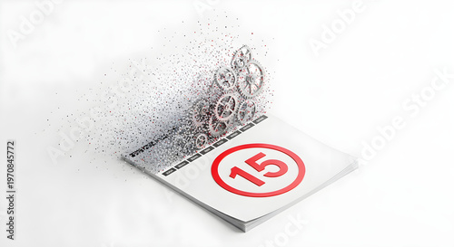 Calendar with Gears Explosion