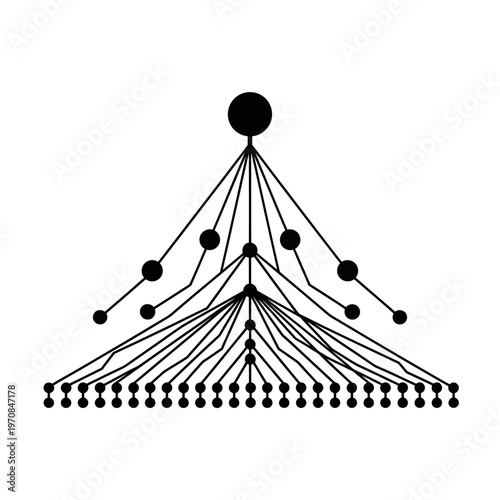 Foto Black and white network diagram connections.