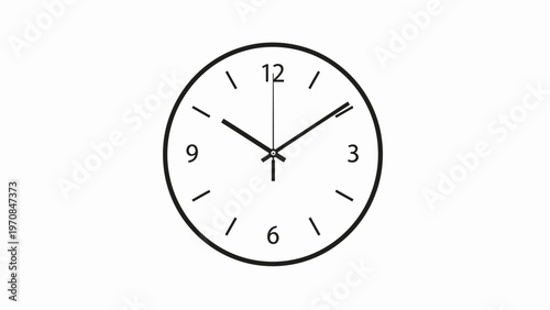 Analog Clock Face Closeup.