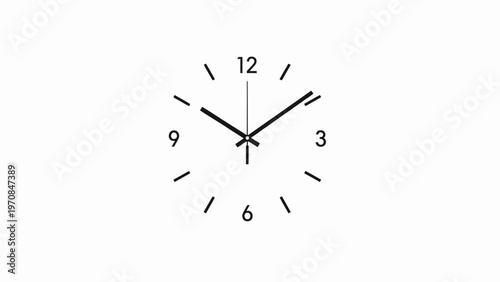 Analog Clock Face Closeup.