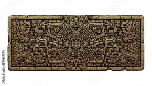 Ancient Mayan Calendar Stone.