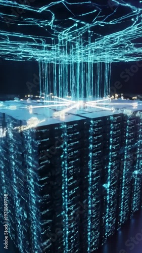 Wallpaper Mural Business Document management system with AI technology, online documentation database and digital file storage software, records keeping, access, doc sharing scene 2 distortion, overlay, glitch Torontodigital.ca