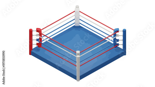 Boxing Ring Illustration.