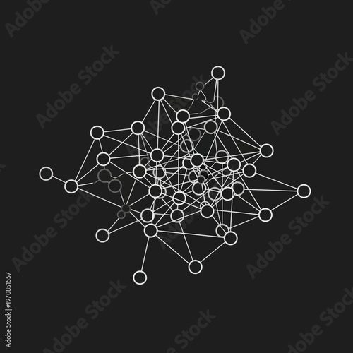 Network connections and nodes diagram.