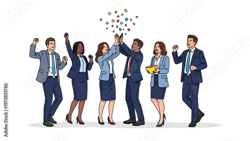 Business Team Celebrating Success.