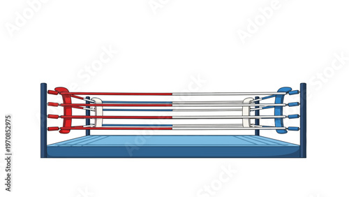 Empty Boxing Ring Illustration.