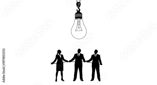 Business people innovate with gear boxes and ideas