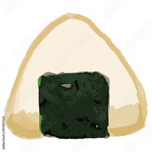 わんぱく水彩シリーズ 幼稚園・保育園向け おにぎりのアイコン 給食・お弁当