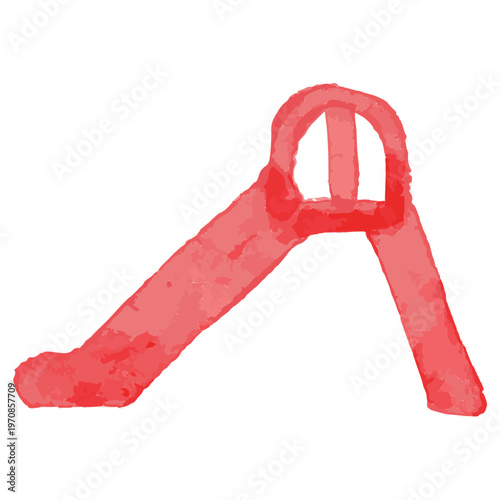 わんぱく水彩シリーズ 幼稚園・保育園向け 滑り台のアイコン 園庭・遊具