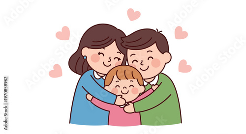 Family Embrace Love Together Happy.
