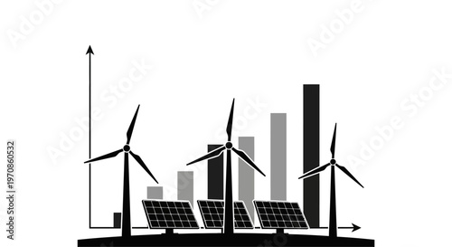 Renewable Energy Solar Panels Wind Turbines.