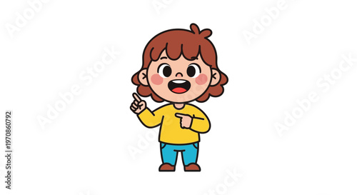 Smiling little girl with brown hair.