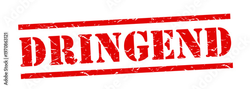 Text “Dringend”, "Urgent" in Dutch on stamp	