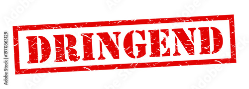 Text “Dringend”, "Urgent" in Dutch on stamp	