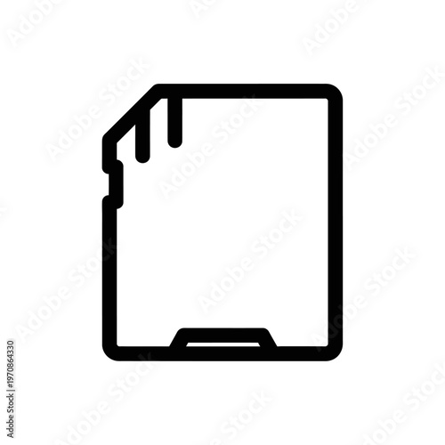 Black and white SD card icon.