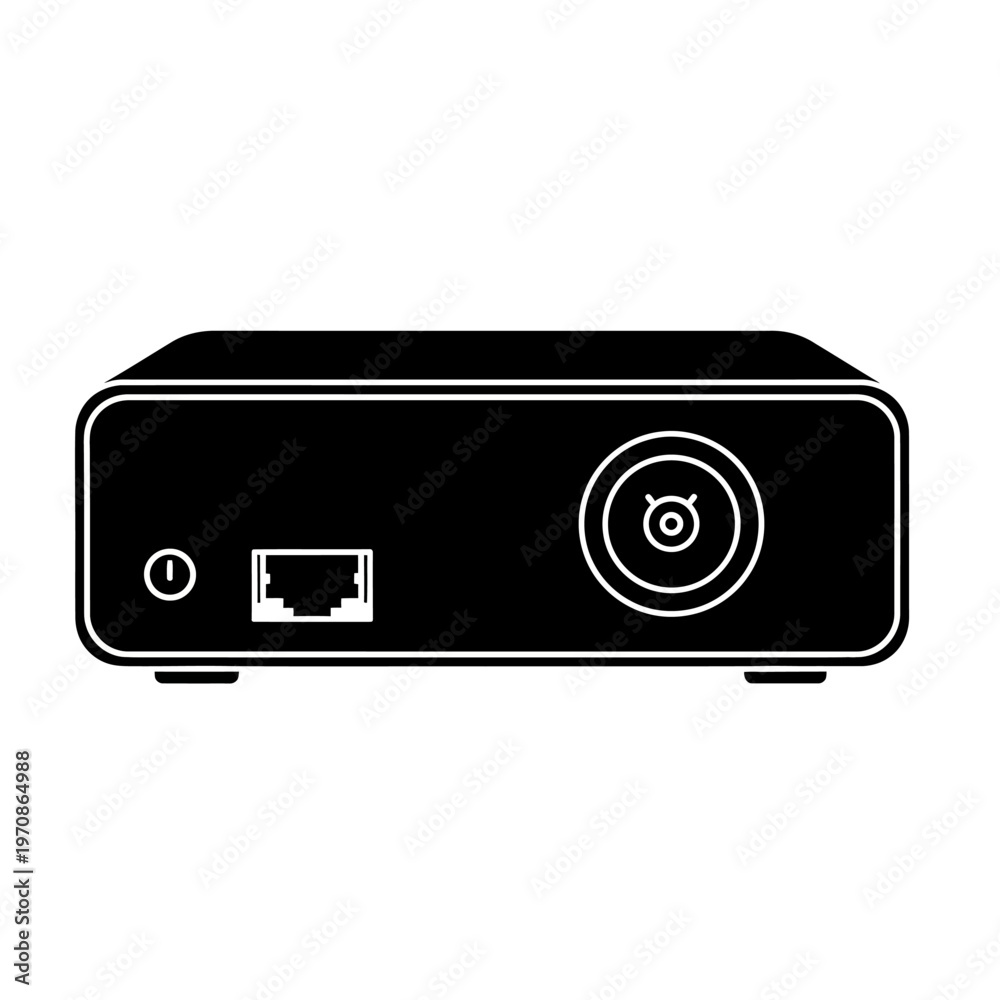 Fototapeta premium Black projector with white outline.