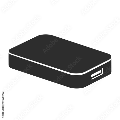 Black Portable Power Bank Device.
