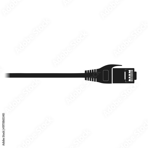 Close-up of a network cable connector.