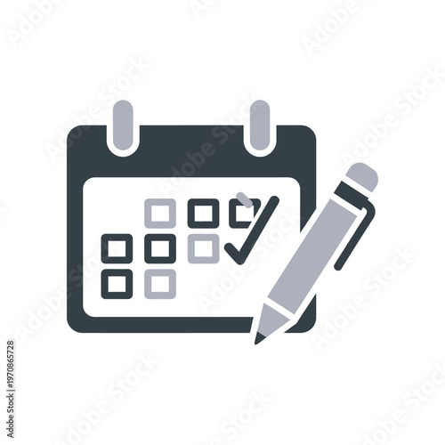 Checklist Calendar with Pencil Icon.