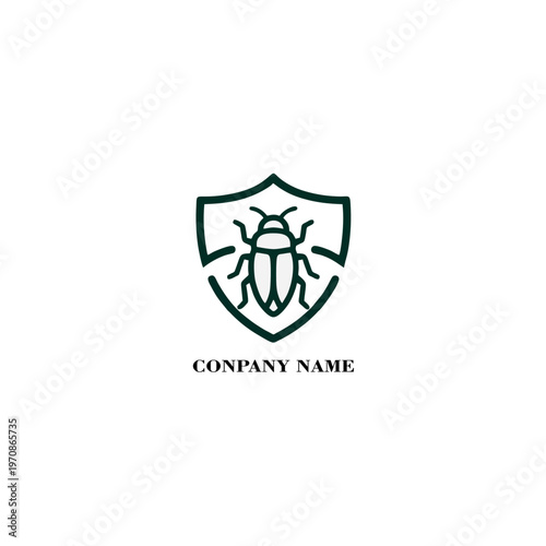 Insect Protection Logo with Green Shield