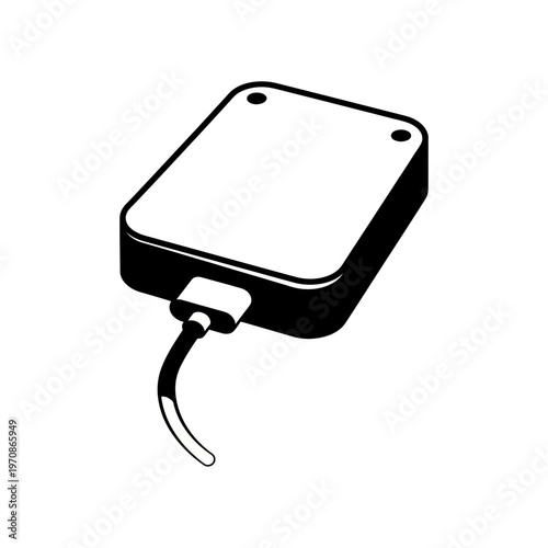 Electronic device with cord and plug.