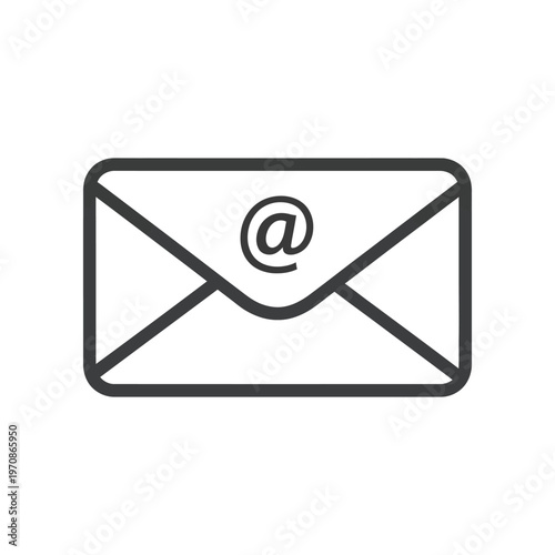 Envelope with at symbol inside.