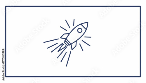 Rocket Launching, Speeding Up, Startup Concept, Space Travel, Innovation