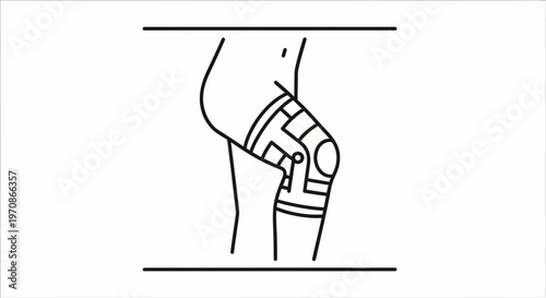 Knee Brace Icon: Medical Support for Joint Pain and Injury Recovery