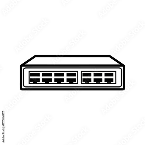 Network switch with multiple ethernet ports.