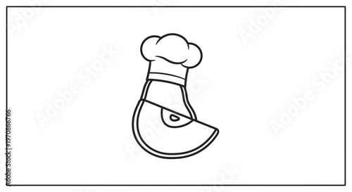 Chef Hat on Apple Slice - Culinary Icon