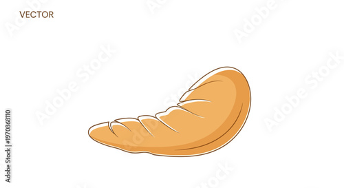 Fresh Orange Slice Segment Isolated on White Background, Healthy Citrus Fruit Food