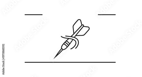 Dart Flying Towards Target, Aiming for Success, Precision, and Strategy