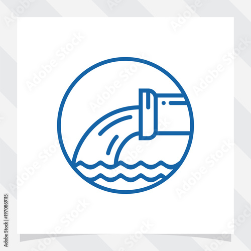 wastewater, drainage system icon vector illustration.
sewer network management vector icon. 