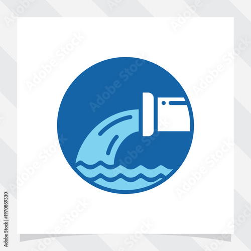 wastewater, drainage system icon vector illustration.
sewer network management vector icon. 