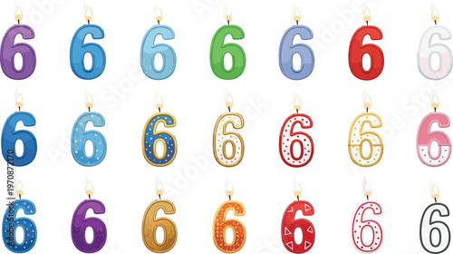 Set of Colorful Water Slides and Amusement Park Rides, Featuring Different Twists, Turns, and a Castle Water Slide on White Background