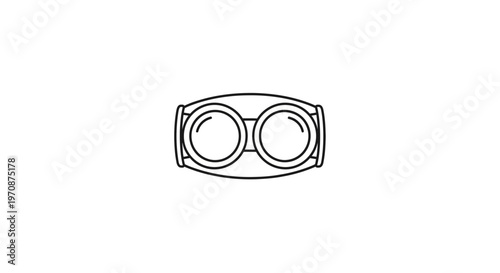 Vintage Goggles Icon, Retro Eyewear Symbol, Steampunk Accessory Vector Illustration